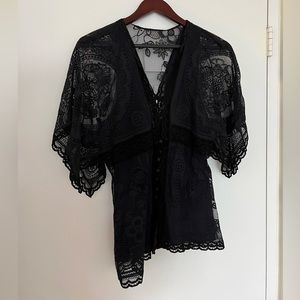 Chloe Navy Lace Top